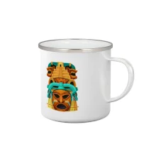 Mayová maska s pyramídou