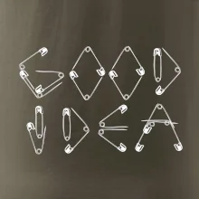 Good Idea nápis zatvárací špendlík