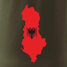 Albánsko mapa a znak