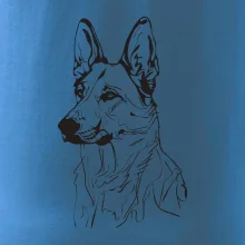 Nemecký ovčiak čierna kresba