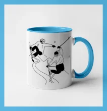 Lyžovanie - kreslené obrázok