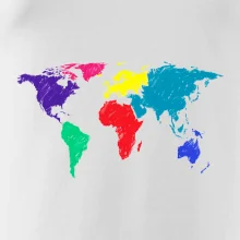 Svetové kontinenty bez názvov - farebné