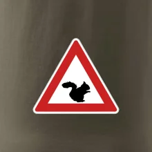 Dopravná značka - Pozor veverička Dopravná značka - Pozor veverička