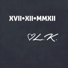 Dátum výročia a iniciály