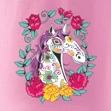 Kôň farebný s kvetinami