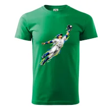 Baseballový polař chytá míček ve výskoku