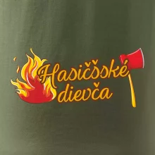 Hasičšské dievča oheň a sekera