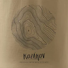 Kozákov - vrstevnice v kruhu