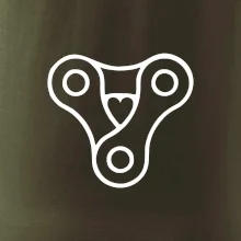 Cyklo srdce reťaz trojuholník