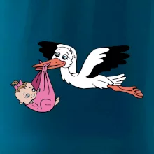 Bocian a bábätko - dievča (Hana-creative)