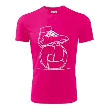 Futbalová lopta kopačka jedným ťahom Futbalová lopta kopačka jedným ťahom