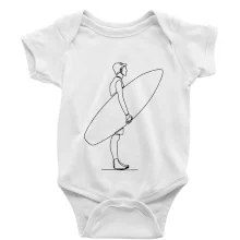 Surfer stojaci jedným ťahom