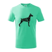 Dobermans - nápis v tele