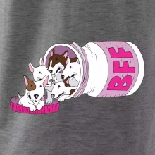 Bullterrier Friends Forever ružové (Pecka design)