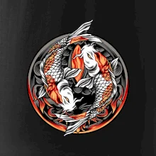 Yin & Yang Koi kapor - oranžový Yin & Yang Koi kapor - oranžový