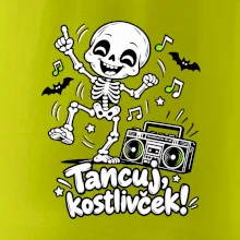 Tancuj kostlivček s boomboxom