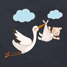 Bocian čakáme bábätko - neutrálne