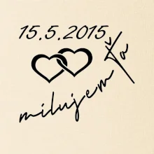 Mikina milujem ťa s dátumom na rukáve