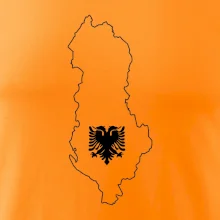 Albánsko obrys mapa