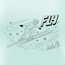 Skokan na lyžiach čierny obrázok FLY