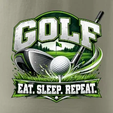Golfová palica s loptičkou eat sleep repeat