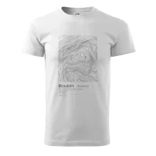 Boubín - vrstevnice v obdĺžniku