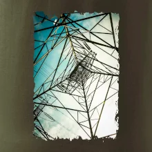 Farebné nebo - stožiare vysokého napätia