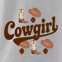 Cowgirl nápis a oblečenie