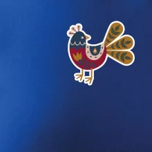 Folklór na prsníku sliepky