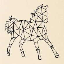 Geometria - kôň jednofarebná