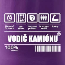 Čiarový kód - Vodič kamiónu