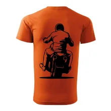 Motorkář na zádech - chopper