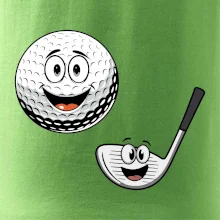 Parové tričko - Golfová palica a loptička