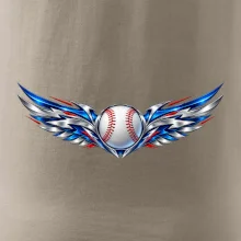 Baseballový míček s kovovými křídly