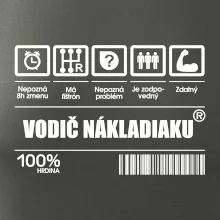 Čiarový kód - Vodič nákladiaku