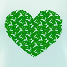 Vianočné jelene v srdci