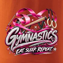 Gymnastická stuha a kruhy eat sleep repeat