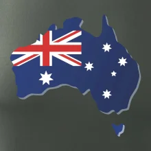 Austrália - vlajka mapa