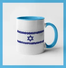 Vlajka Izrael kreslená