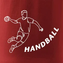 Handball nápis šikmo