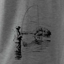 Kreslený rybár s podberákom
