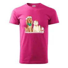 Veselé vianoce - pes, škrečok a mačka