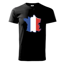 Francúzska vlajka mapa obrys