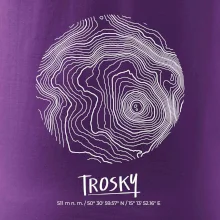 Trosky - vrstevnice v kruhu