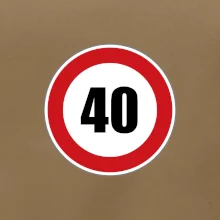 Dopravná značka - obmedzenie rýchlosti 40