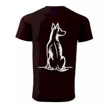 Pes kreslený zozadu