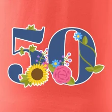 Kvetinové číslo kreslené - 50