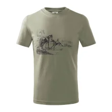 Kôň a žriebä maľované