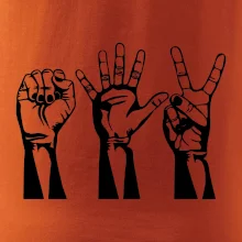 Kameň nožnice papier čierne