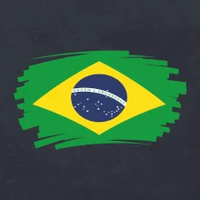 Brazília vlajka štetkou